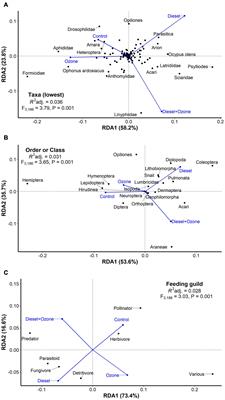 Ozone Mitigates the Adverse Effects of Diesel Exhaust Pollutants on Ground-Active Invertebrates in Wheat